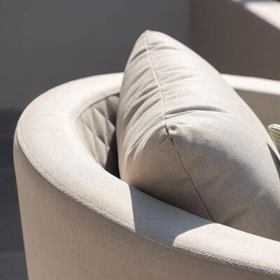 Maze - Outdoor Fabric Ambition 3 Seat Sofa Set with Oval Coffee Table - Oatmeal product image