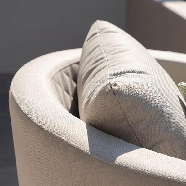 Maze - Outdoor Fabric Ambition 3 Seat Sofa Set with Oval Coffee Table - Oatmeal product image
