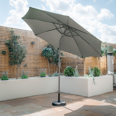 Maze - Capri 2.7m Round Tilting Parasol with Crank Handle - Oil Green product image