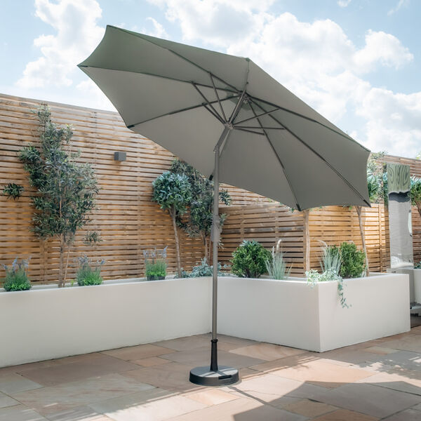 Maze - Capri 2.7m Round Tilting Parasol with Crank Handle - Oil Green product image