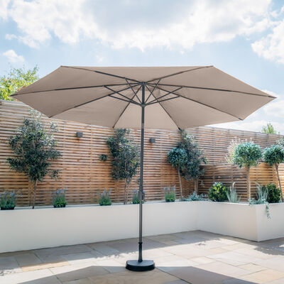 Maze - Capri 3.5m Round Tilting Table Parasol with Crank Handle - Clay Beige product image