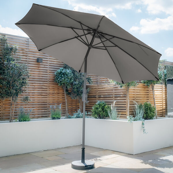 Maze - Capri 3m Round Tilting Table Parasol with Crank Handle - Charcoal Grey product image