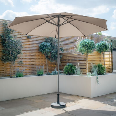 Maze - Capri 3m Round Tilting Parasol with Crank Handle - Clay Beige product image