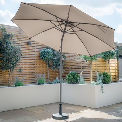 Maze - Capri 3m Round Tilting Parasol with Crank Handle - Clay Beige product image
