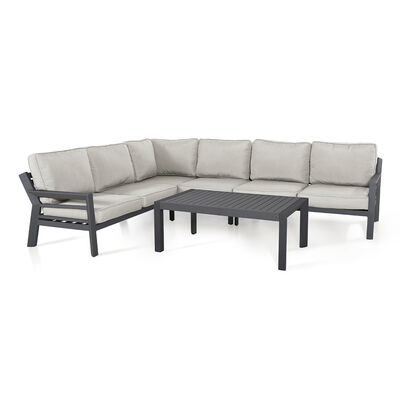 Maze - New York Aluminium Corner Sofa Set - Dove Grey product image