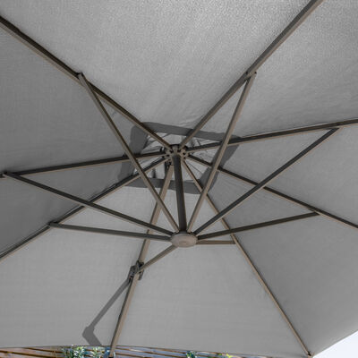 Maze - Helios 3m x 3m Square Rotating Cantilever Parasol with Base - Charcoal Grey product image