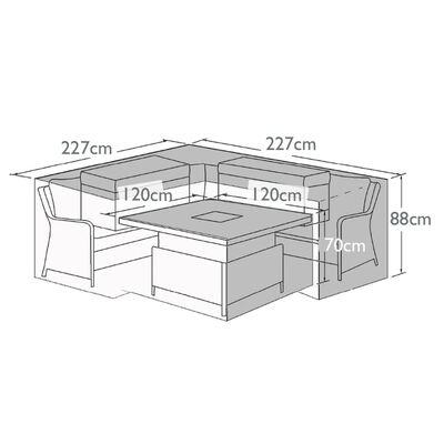 Maze - Oxford/Winchester Royal Corner Dining Set - Garden Furniture Cover product image
