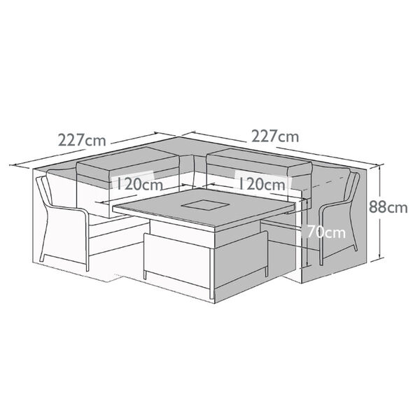 Maze - Oxford/Winchester Royal Corner Dining Set - Garden Furniture Cover product image