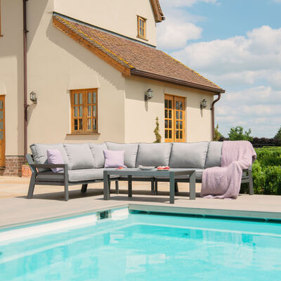 Maze - New York Aluminium Corner Sofa Set - Dove Grey product image