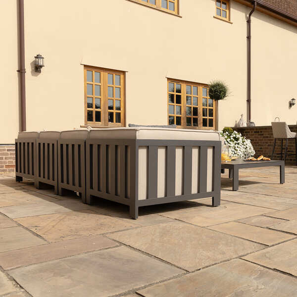 Maze - Outdoor Fabric Ibiza Large Corner Sofa Set with Square Coffee Table - Oatmeal product image