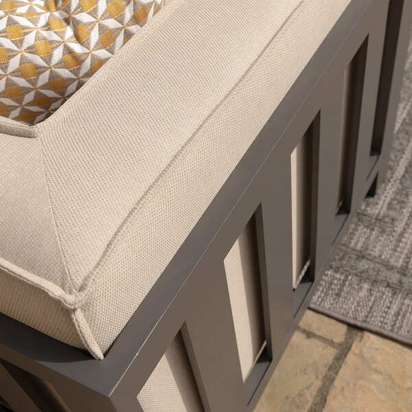 Maze - Outdoor Fabric Ibiza Medium Corner Sofa Set with Round Coffee Table & 3 Footstools - Oatmeal product image