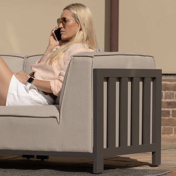 Maze - Outdoor Fabric Ibiza Medium Corner Sofa Set with Round Coffee Table & 3 Footstools - Oatmeal product image