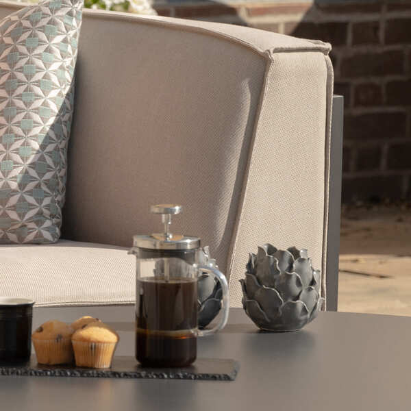 Maze - Outdoor Fabric Ibiza Medium Corner Sofa Set with Round Coffee Table & 3 Footstools - Oatmeal product image