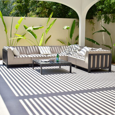 Maze - Outdoor Fabric Ibiza Medium Corner Sofa Set with Square Coffee Table - Oatmeal product image