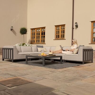 Maze - Outdoor Fabric Ibiza Medium Corner Sofa Set with Square Coffee Table - Oatmeal product image