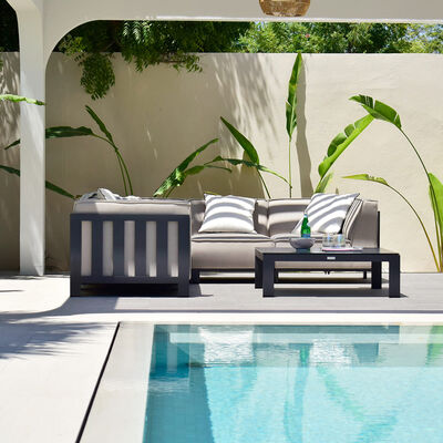 Maze - Outdoor Fabric Ibiza Small Corner Sofa Set with Square Coffee Table - Oatmeal product image