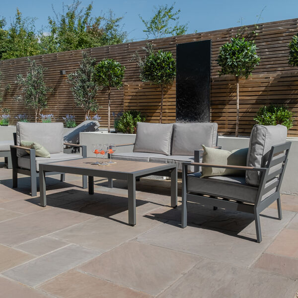 Maze - Vancouver 2 Seat Aluminium Sofa Set with Rectangular Coffee Table - Dove Grey product image