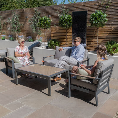Maze - Vancouver 2 Seat Aluminium Sofa Set with Rectangular Coffee Table - Dove Grey product image