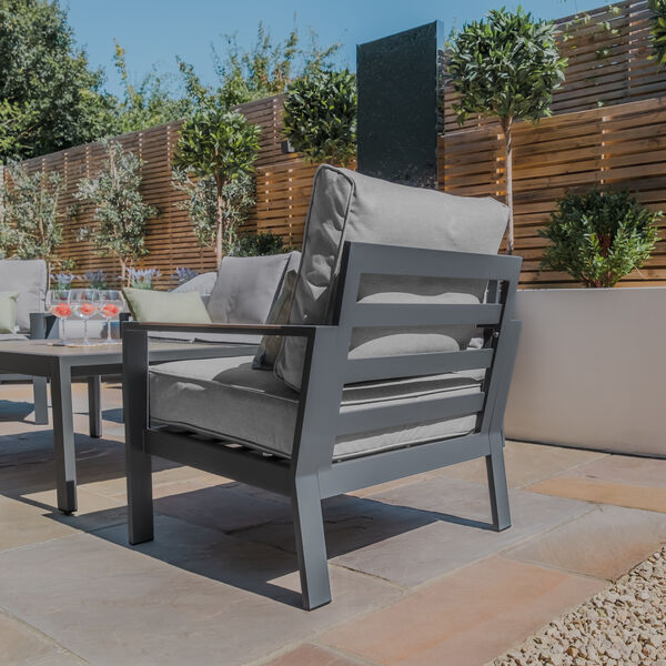 Maze - Vancouver 3 Seat Aluminium Sofa Set with Rectangular Coffee Table - Dove Grey product image