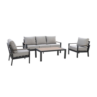 Maze - Vancouver 3 Seat Aluminium Sofa Set with Rectangular Coffee Table - Dove Grey product image