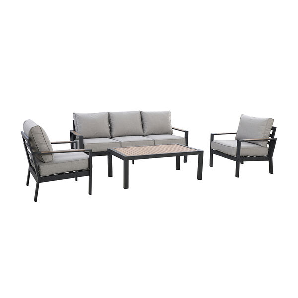 Maze - Vancouver 3 Seat Aluminium Sofa Set with Rectangular Coffee Table - Dove Grey product image