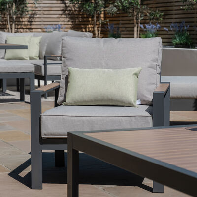 Maze - Vancouver 3 Seat Aluminium Sofa Set with Rising Table & 2 Stools - Dove Grey product image