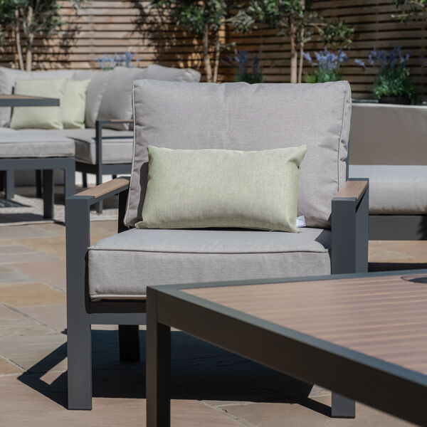 Maze - Vancouver 3 Seat Aluminium Sofa Set with Rising Table & 2 Stools - Dove Grey product image