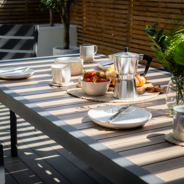 Maze - Vancouver 6 Seat Aluminium Rectangular Dining Set - Dove Grey product image