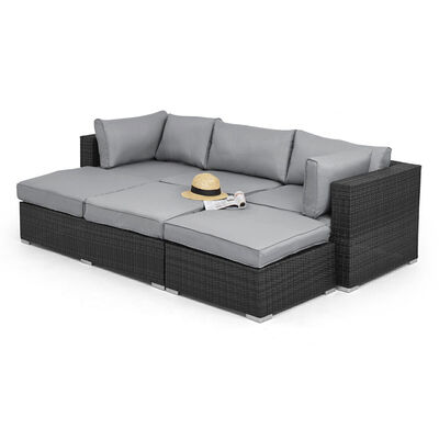 Maze - Rio Rattan Corner Sofa Group - Grey product image