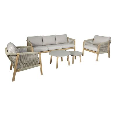 Maze - Martinique Rope Weave 3 Seat Sofa Set with 2 Lounge Armchairs & 2 Round Coffee Tables product image