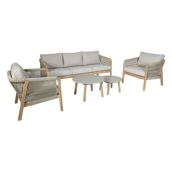 Maze - Martinique Rope Weave 3 Seat Sofa Set with 2 Lounge Armchairs & 2 Round Coffee Tables product image