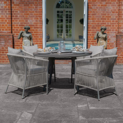 Maze - Maldives Rope Weave 4 Seat Round Dining Set with Lazy Susan product image