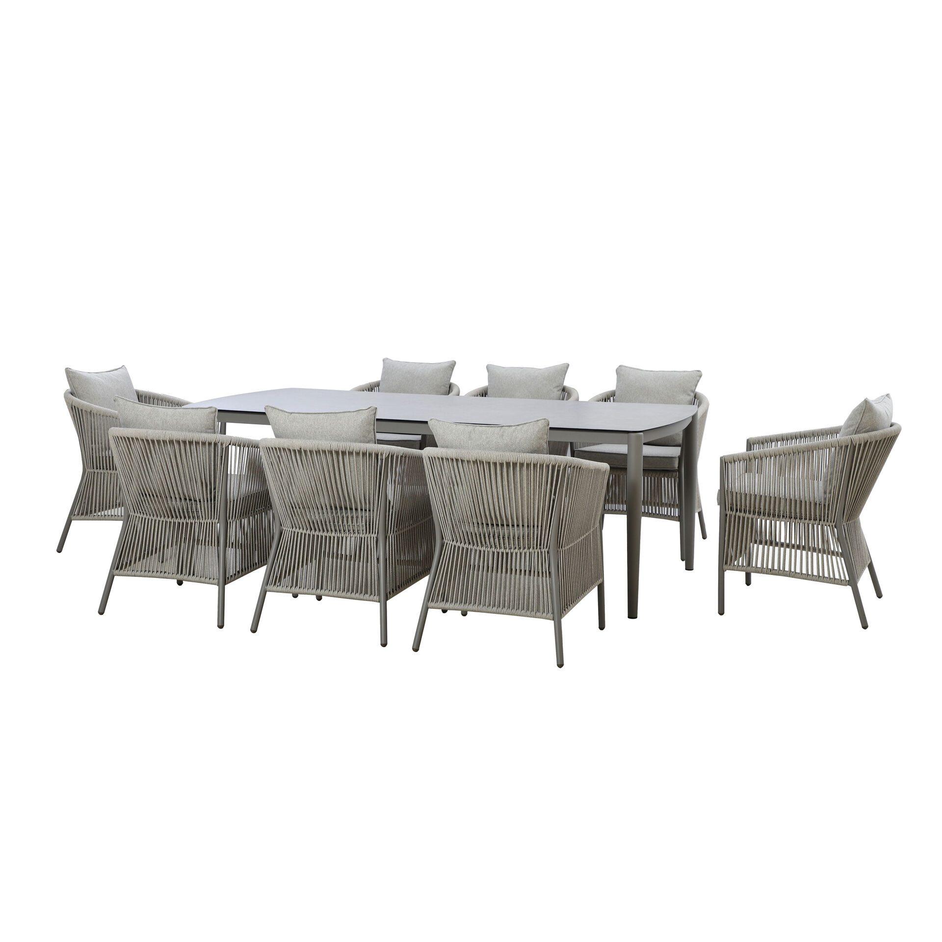 Maze - Maldives Rope Weave 8 Seat Rectangular Dining Set product image