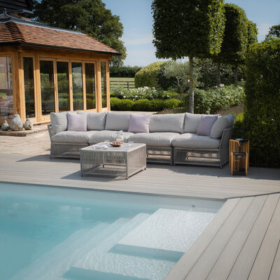 Maze - Maldives Rope Weave Small Corner Sofa Set with Square Coffee Table product image