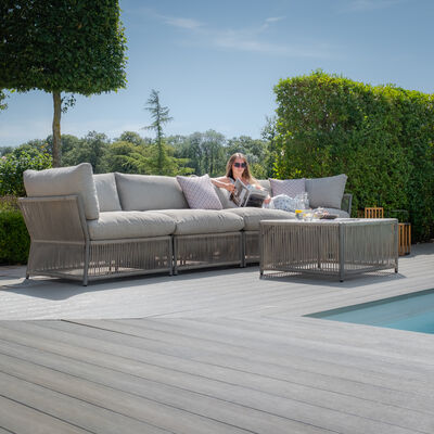 Maze - Maldives Rope Weave Small Corner Sofa Set with Square Coffee Table product image