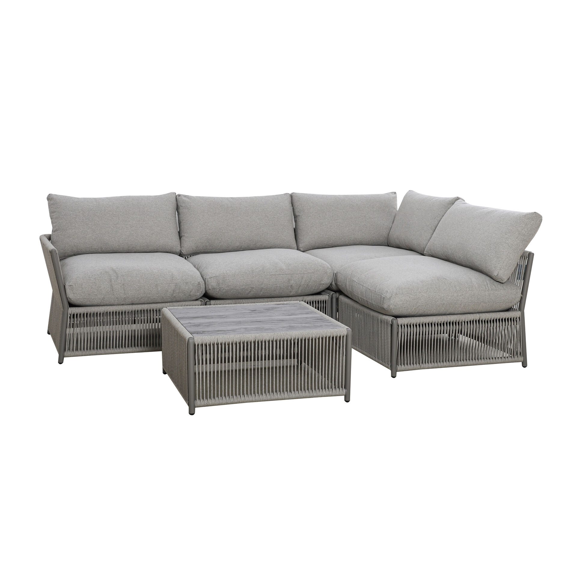 Maze - Maldives Rope Weave Small Corner Sofa Set with Square Coffee Table product image