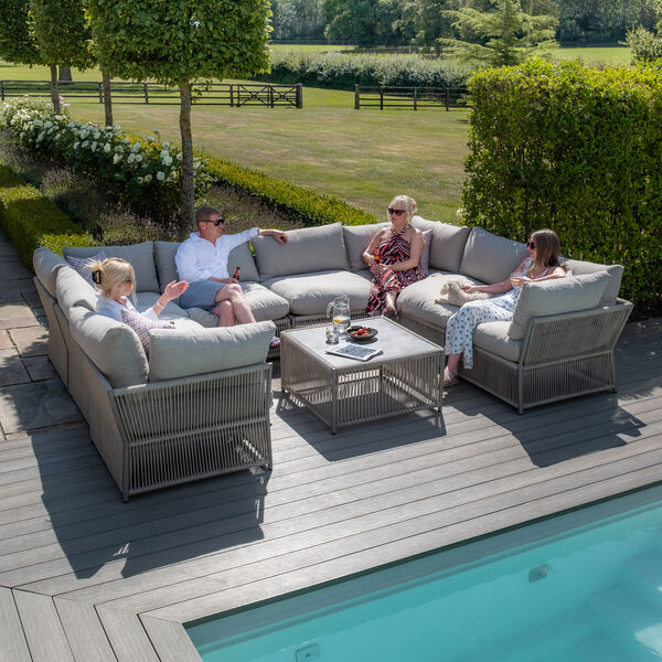 Maze - Maldives Rope Weave U Shaped Corner Sofa Set with Square Coffee Table product image