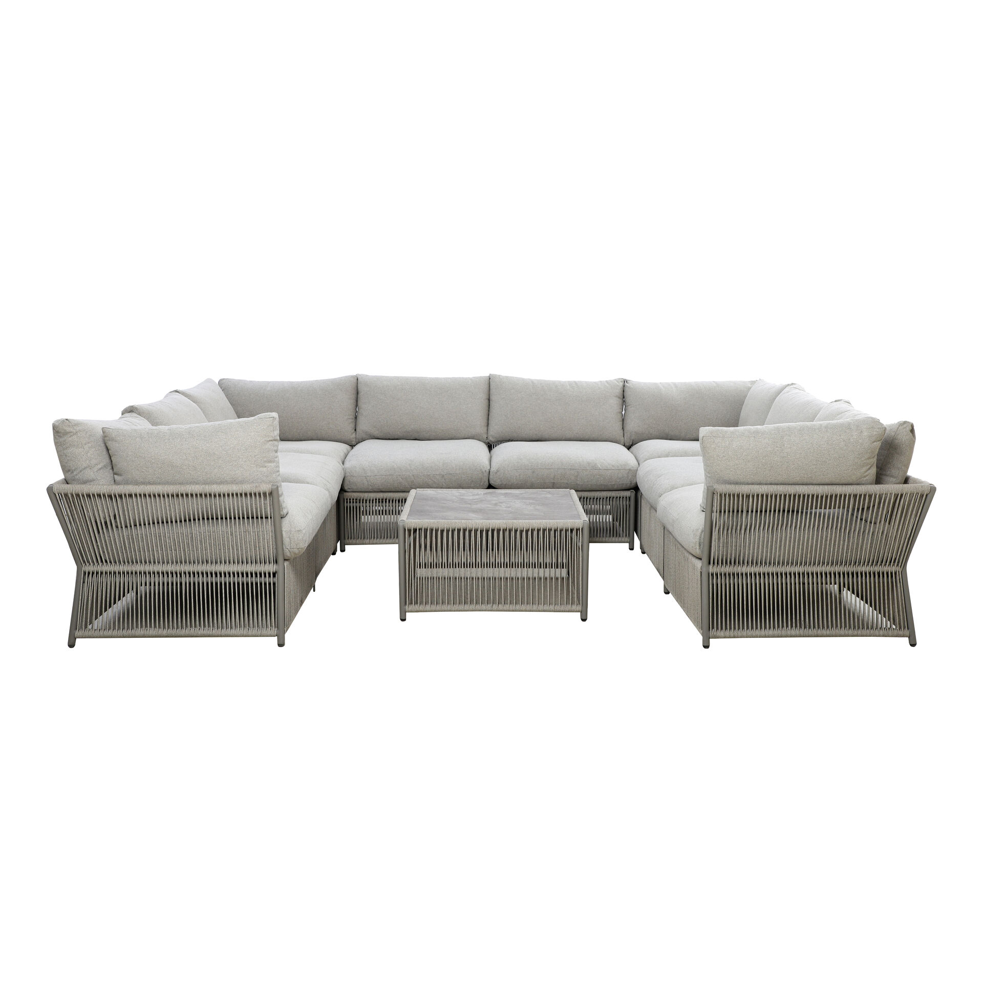 Maze - Maldives Rope Weave U Shaped Corner Sofa Set with Square Coffee Table product image