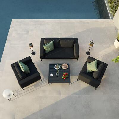 Maze - Outdoor Fabric Eve 2 Seat Sofa Set - Charcoal product image