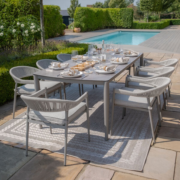 Maze - Florence Rope Weave 8 Seat Rectangular Dining Set product image