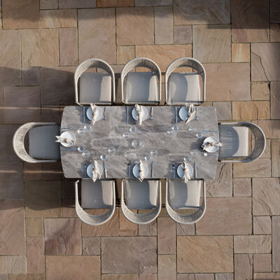 Maze - Florence Rope Weave 8 Seat Rectangular Dining Set product image