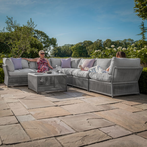 Maze - Maldives Rope Weave Large Corner Sofa Set with Square Coffee Table product image