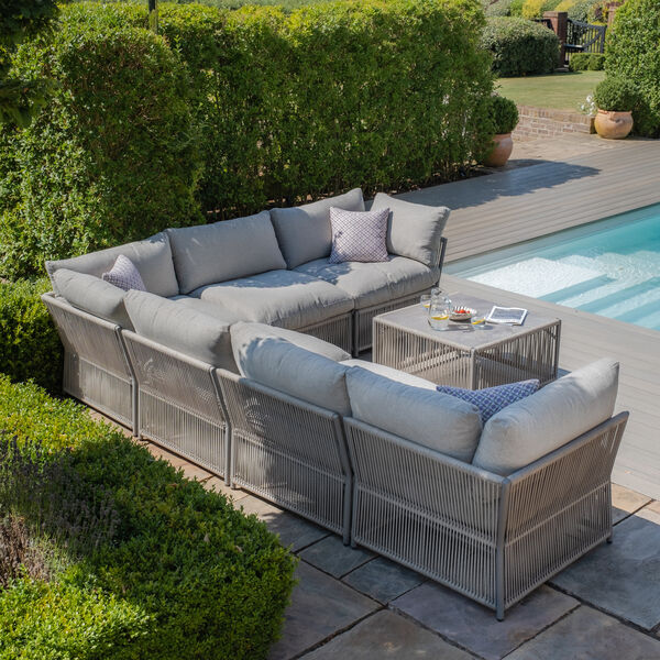 Maze - Maldives Rope Weave Large Corner Sofa Set with Square Coffee Table product image
