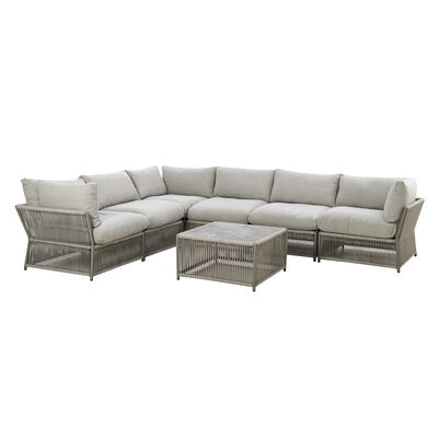 Maze - Maldives Rope Weave Large Corner Sofa Set with Square Coffee Table product image