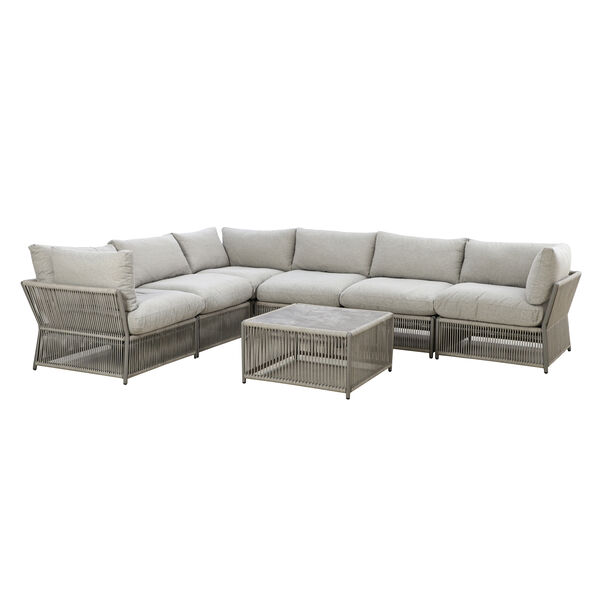 Maze - Maldives Rope Weave Large Corner Sofa Set with Square Coffee Table product image