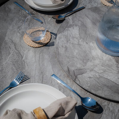 Maze - Maldives Rope Weave 6 Seat Oval Dining Set with Lazy Susan product image