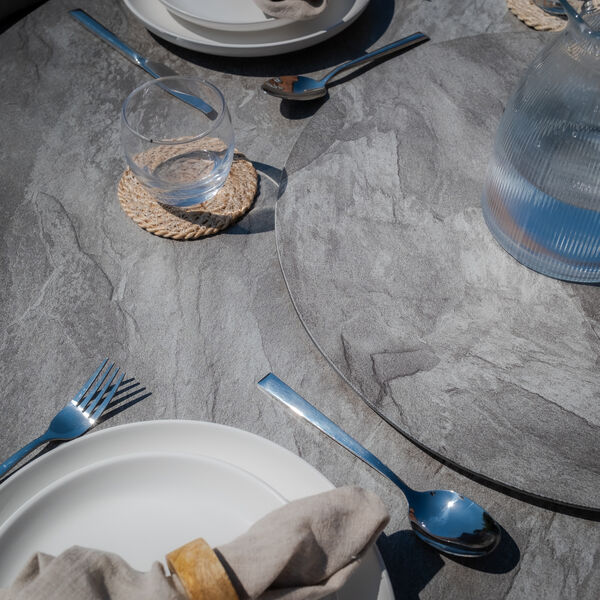 Maze - Maldives Rope Weave 6 Seat Oval Dining Set with Lazy Susan product image