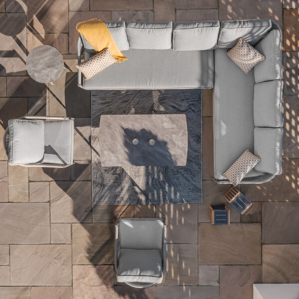 Maze - Florence Rope Weave Large Corner Sofa Set with Rectangular Coffee Table & 2 Armchairs product image