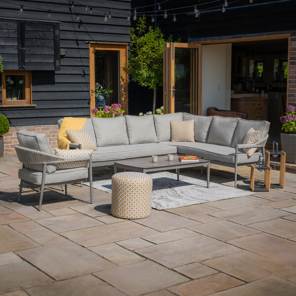 Maze - Florence Rope Weave Large Corner Sofa Set with Rectangular Coffee Table & Armchair product image