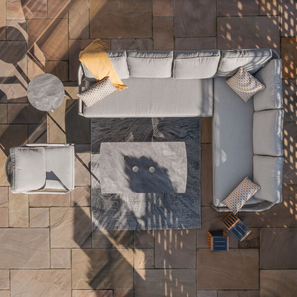 Maze - Florence Rope Weave Large Corner Sofa Set with Rectangular Coffee Table & Armchair product image